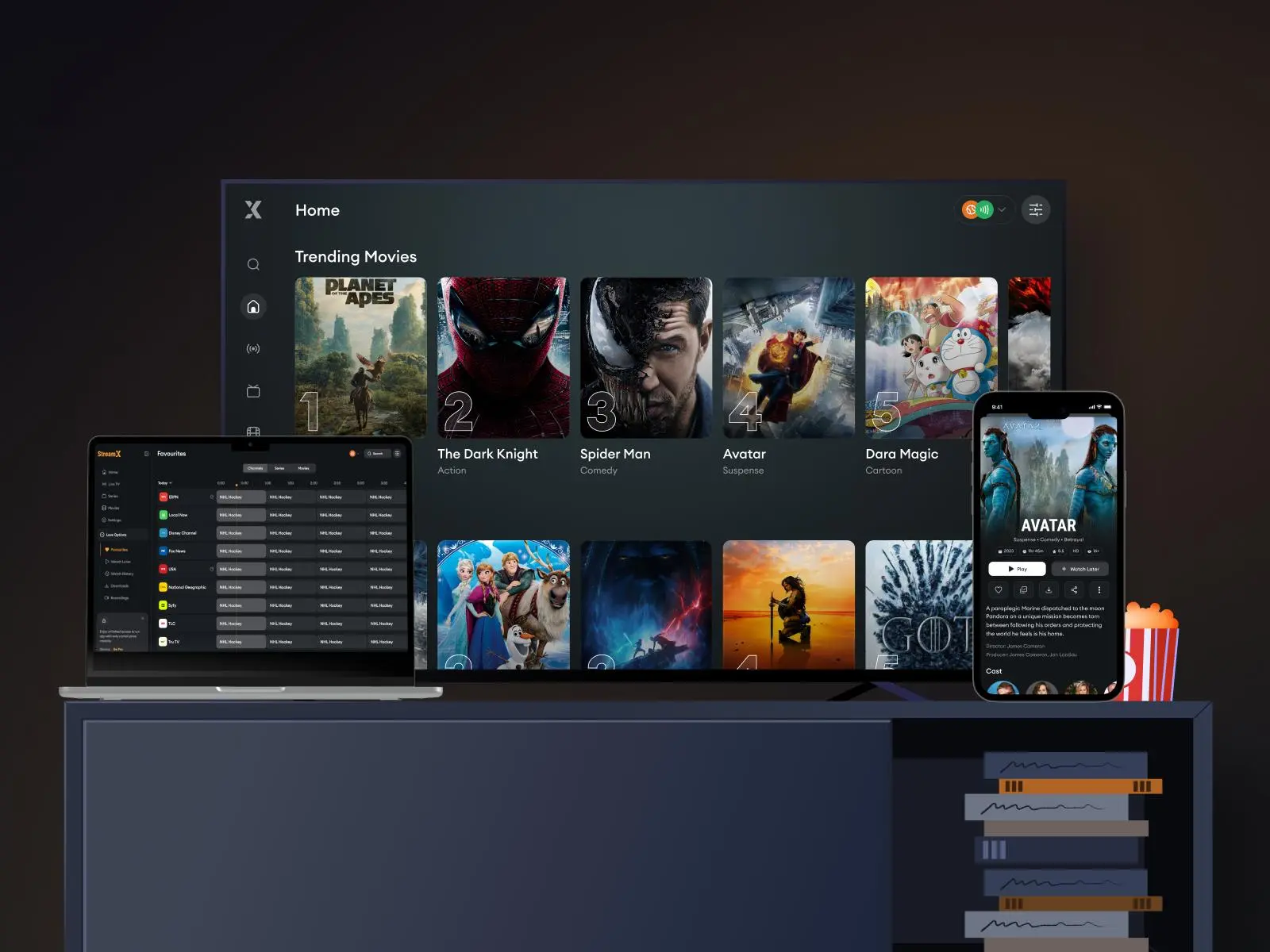 Best IPTV providers USA showing live channel grid with ESPN, NFL, HBO and CNN