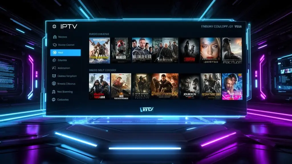 Best IPTV providers USA showing NFL ESPN and sports channels on large screen